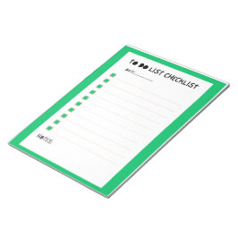 Bloc De Notas Weekly Checklist Planner