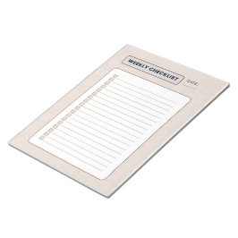 Bloc De Notas Weekly Checklist Planner