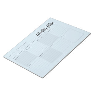Bloc De Notas Weekly, day by day Organizer Notepad