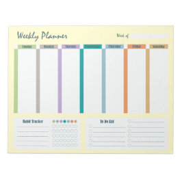 Bloc De Notas Weekly Planner Habit Tracker To Do List Notepad
