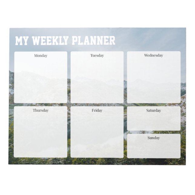 Bloc De Notas Weekly Planner (mountain) for active people,  (Frente)