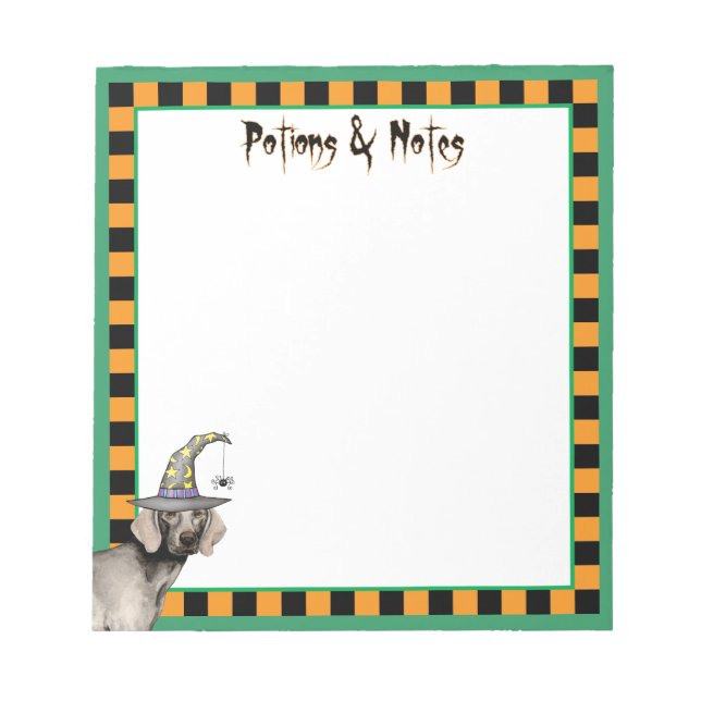 Bloc De Notas Weimaraner Witch (Frente)