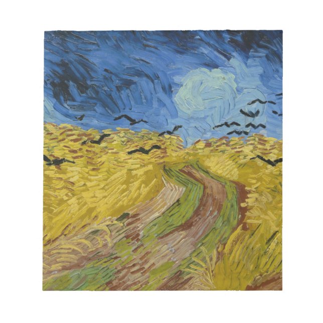 Bloc De Notas Wheatfield Con Crows Pintando A Vincent Van Gogh (Frente)