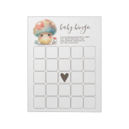 Bloc De Notas Whimsical Mushroom Baby Bingo