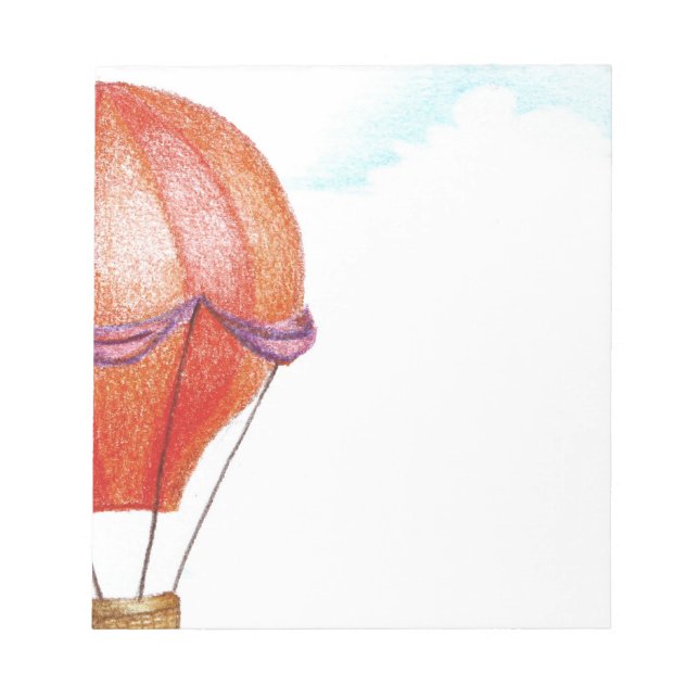 Bloc De Notas Whimsical Vintage Hot Air Balloon (Frente)