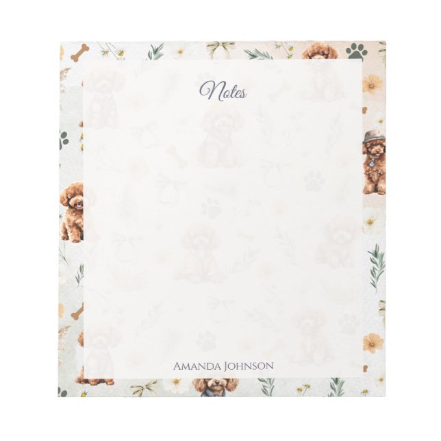 Bloc De Notas Whimsy Poodle Pizzazz (Frente)