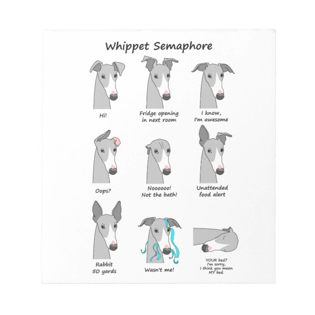 Bloc De Notas Whippet Semaphore (Frente)