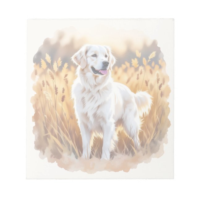 Bloc De Notas White Golden Retriever Dog (Frente)