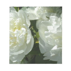 Bloc De Notas White Peonies