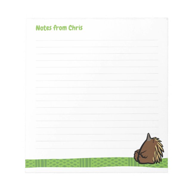 Bloc De Notas Wildlife Echidna Note Pad (Frente)