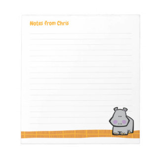 Bloc De Notas Wildlife Hippo Note Pad