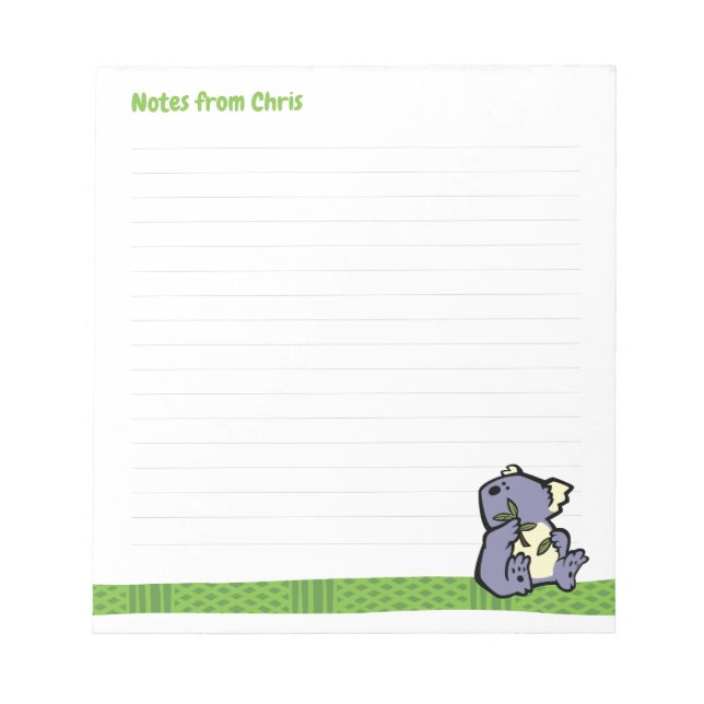 Bloc De Notas Wildlife Koala Note Pad (Frente)