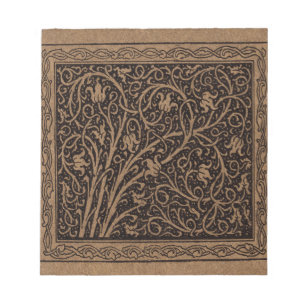 Bloc De Notas William Morris Campion Cuero Repujado Damask