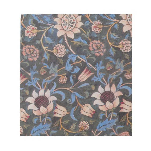 Bloc De Notas William Morris Evenlode Arte Textil Floral (Frente)