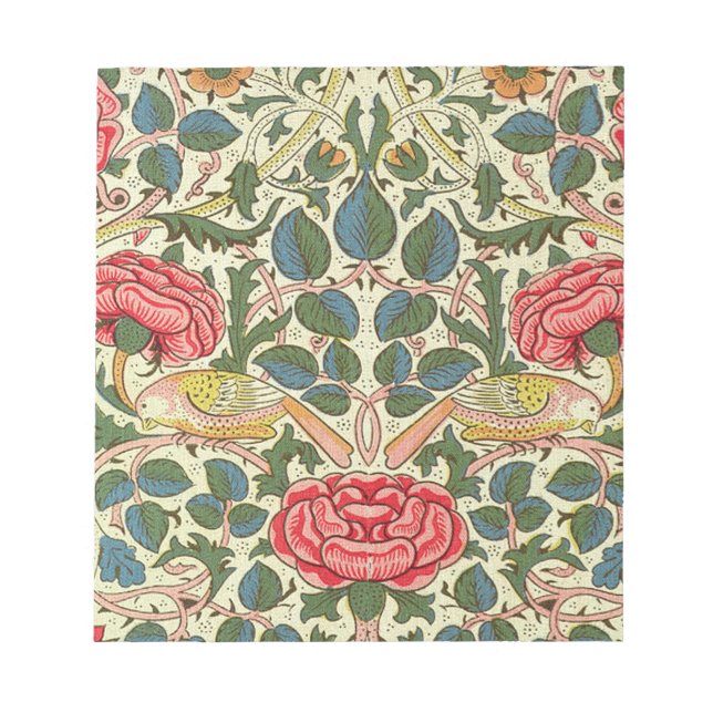 Bloc De Notas William Morris, Rosa 1883 (Frente)