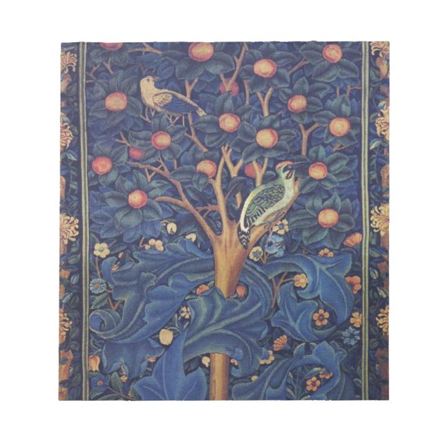 Bloc De Notas William Morris Woodpecker Tapestry Arts & Crafts (Frente)
