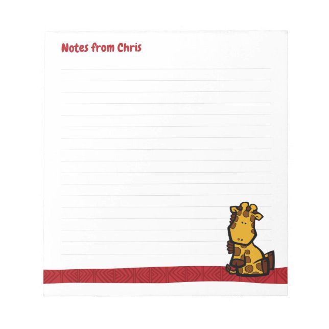 Bloc De Notas Willife Giraffe Note Pad (Frente)