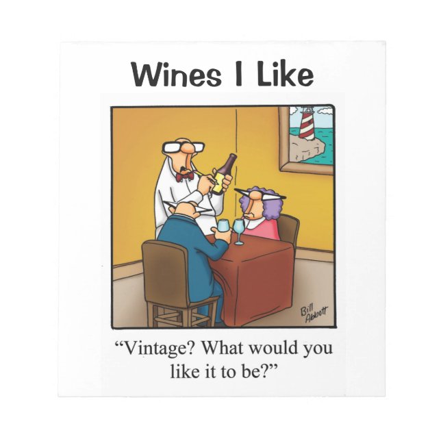Bloc De Notas Wine Humor Journal Notepad Gift (Frente)