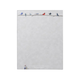 Bloc De Notas Winter Snowy Birds: notepad paper