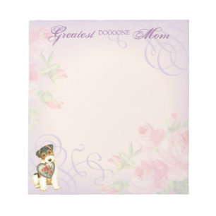 Bloc De Notas Wire Fox Terrier Heart Mom