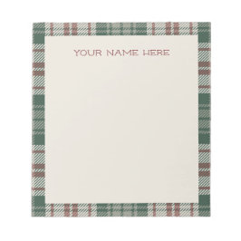 Bloc De Notas Wishlist Note Pad - Classic Christmas Plaid