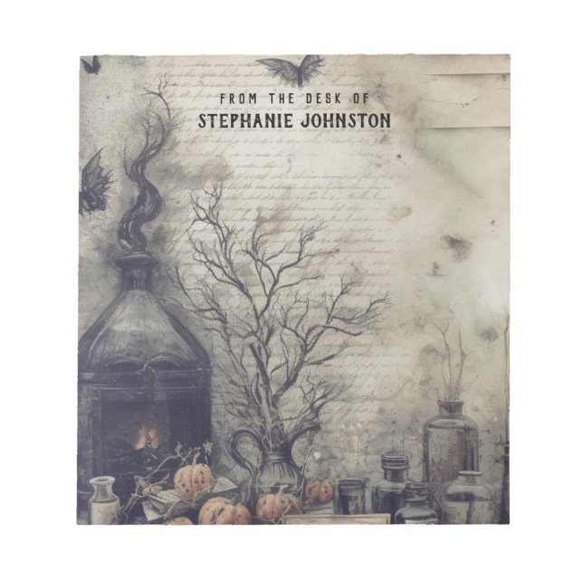 Bloc De Notas Witchen Potion Dark Academia Calabazas estéticas (Frente)