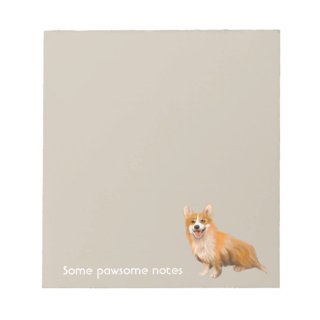 Bloc De Notas wlsh corgi pawsome notes (Frente)