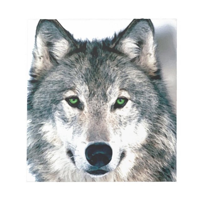 Bloc De Notas Wolf Eyes animales salvajes Imprimir (Frente)