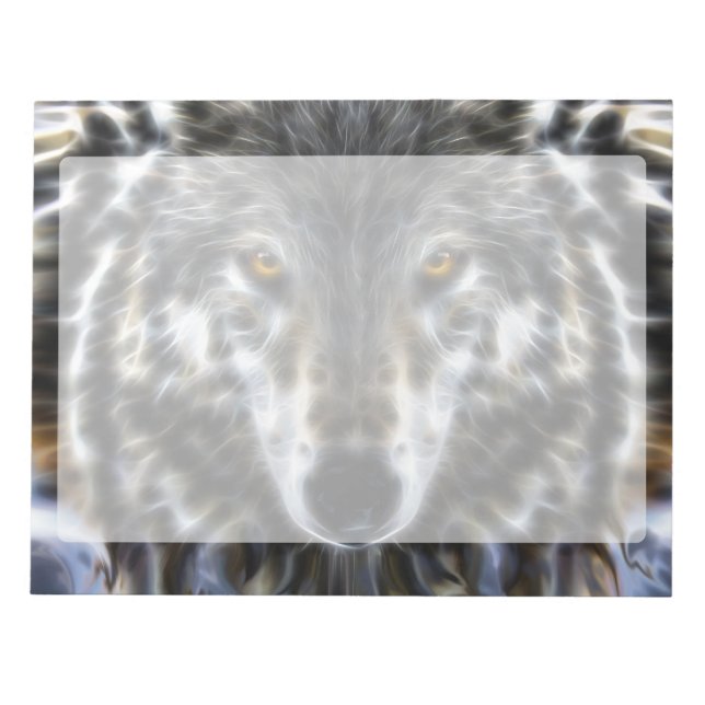 Bloc De Notas Wolf Inspirational graphic Portrait (Frente)