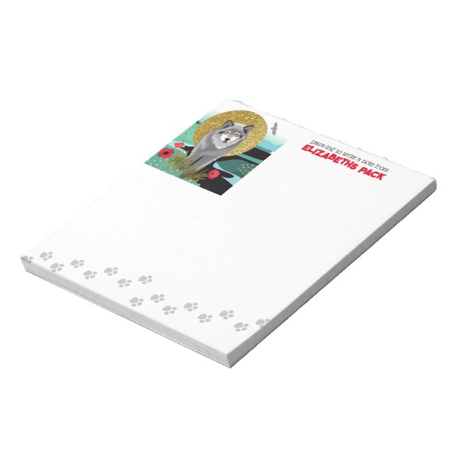 Bloc De Notas WOLFMOON AURA - notepad - texto personalizar (Lado Izquierdo)