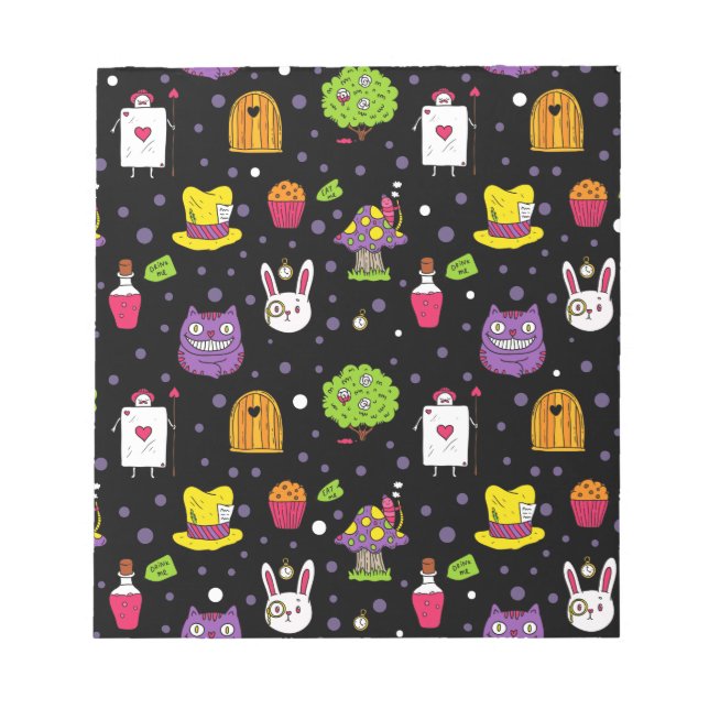 Bloc De Notas Wonderland negro (Frente)