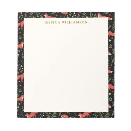 Bloc De Notas Woodland Fox Nombre Personalizado