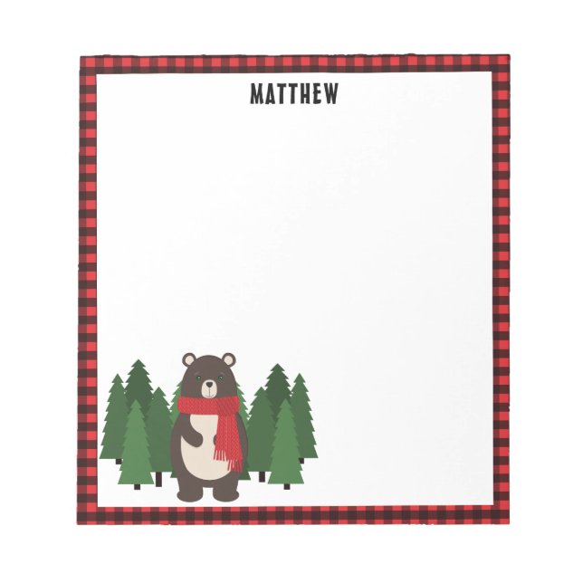 Bloc De Notas Woodsy Bear (Frente)