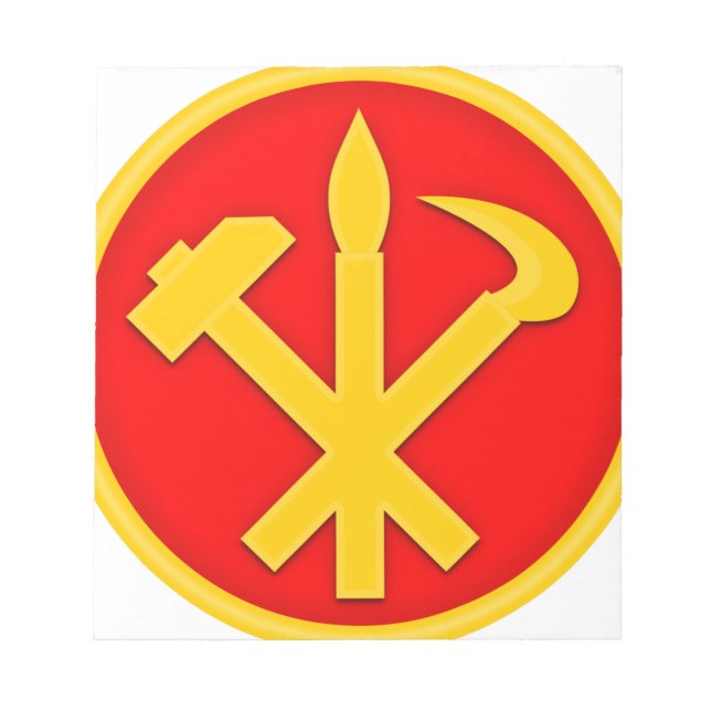 Bloc De Notas WPK Trabajadores Fiesta de Corea República Popular (Frente)