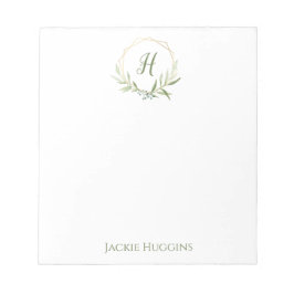 Bloc De Notas Wreath de vegetación geométrica