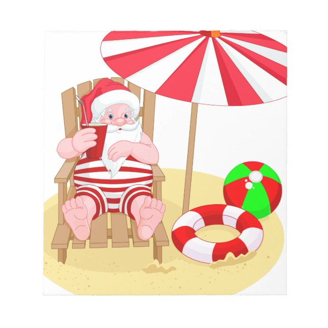 Bloc De Notas xmas beach santa claus (Frente)