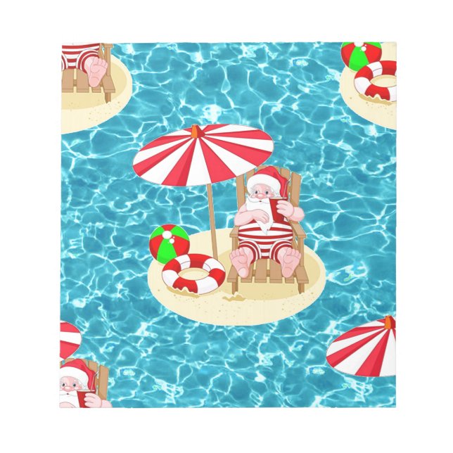 Bloc De Notas xmas beach santa claus (Frente)