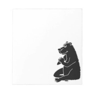Bloc De Notas XX oso negro divertido que hace yoga