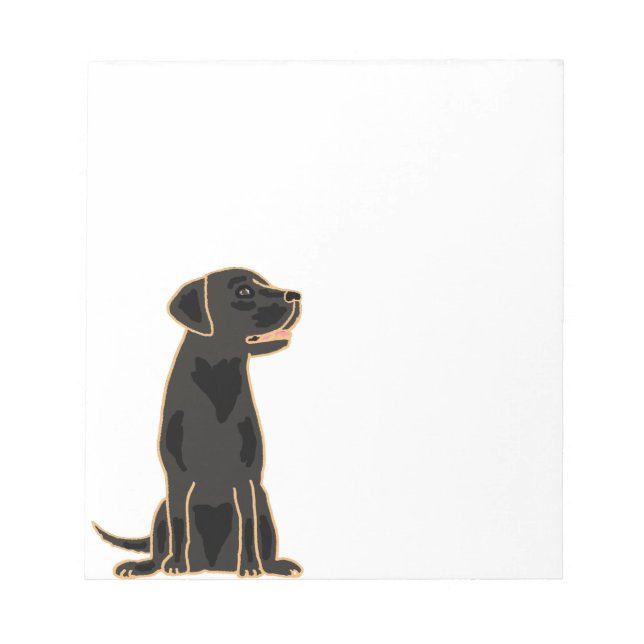 Bloc De Notas XX- Personalizado artístico del labrador negro (Frente)