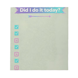 Bloc De Notas Y2K Cyber Aesthetic Daily Habit Tracker Checklist