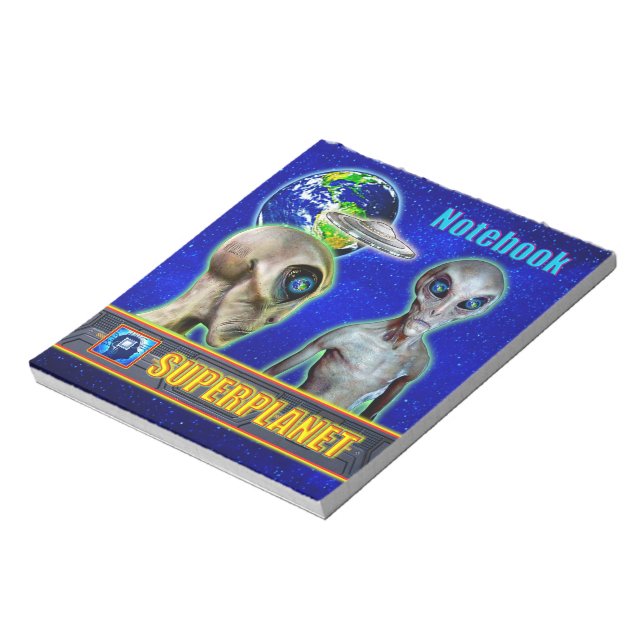 Bloc De Notas YA ESTÁN AQUÍ - colección de diseño de SUPERPLANET (Lado Izquierdo)