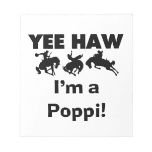 Bloc De Notas Yee Haw, soy una camiseta y regalo de Poppi