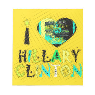Bloc De Notas Yo corazón a Hillary Clinton: Arte de expresión de