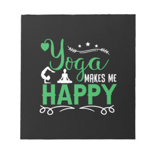 Bloc De Notas Yoga Lover   Yoga Make Me Happy
