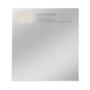 Bloc De Notas YOGA Studio Meditación Reiki Instructor Gold Lotus