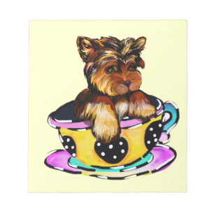 BLOC DE NOTAS YORKIE POO TAZA DE TÉ