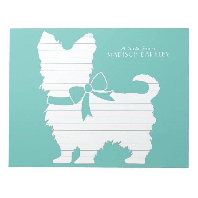 Bloc De Notas Yorkshire Terrier Dog Puppy Yorkie (Frente)