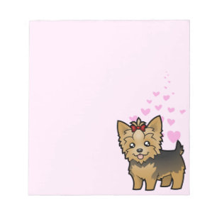 Bloc De Notas Yorkshire Terrier Love (pelo corto con arco)