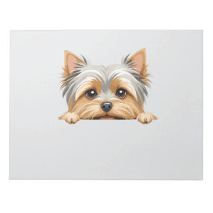 Bloc De Notas Yorkshire Terrier Peeking Cute Adorable Graciosa A