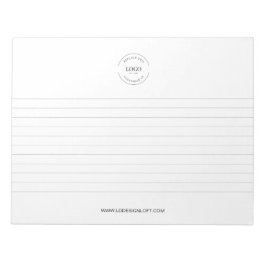 Bloc De Notas Your Logo and website lined Business promo Custom